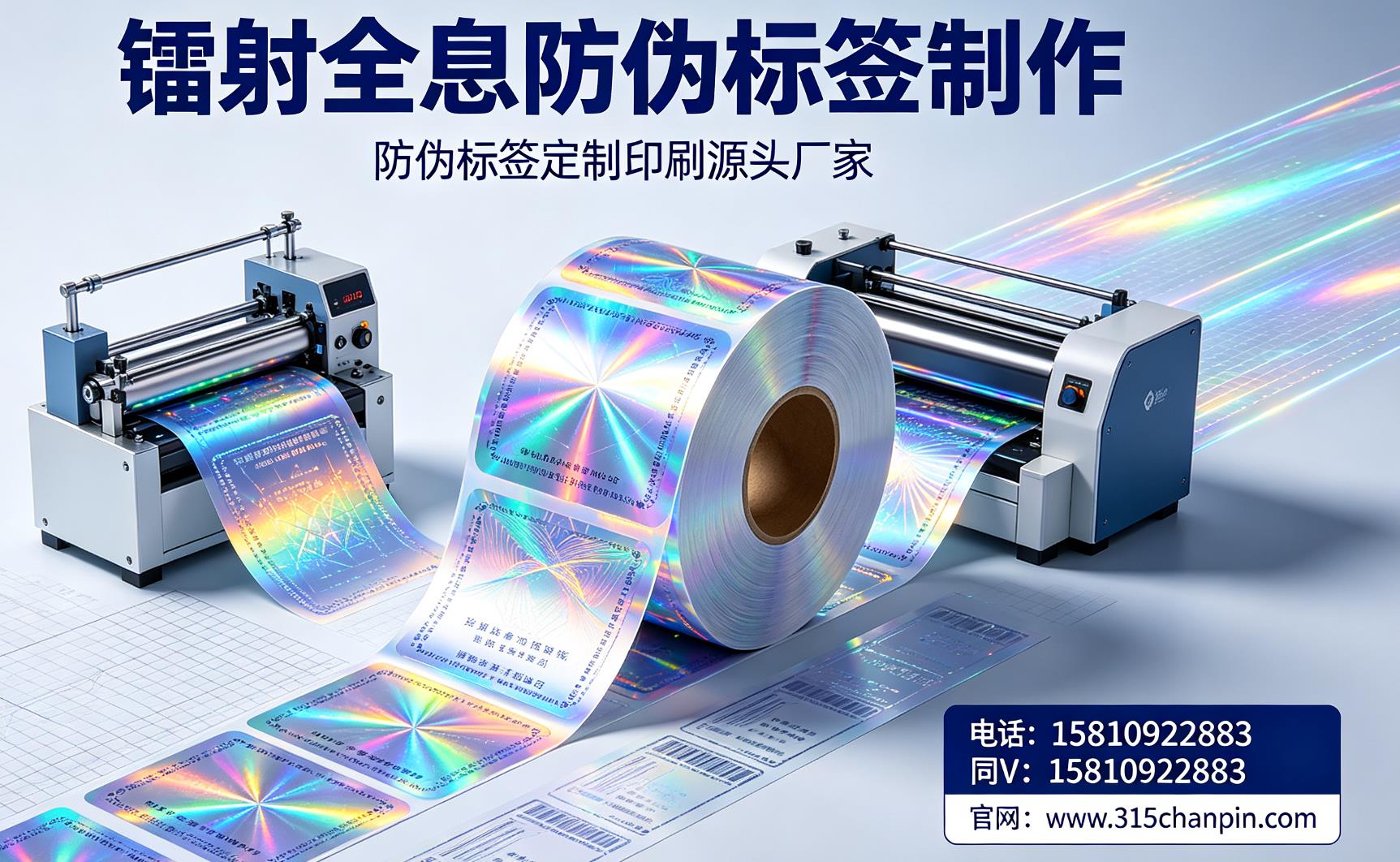 镭射全息防伪标签制作，防伪标签定制印刷源头厂家
