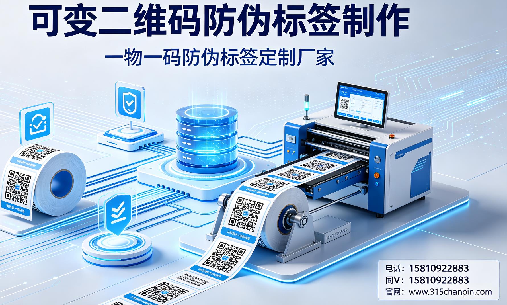 可变二维码防伪标签制作，一物一码防伪标签定制厂家