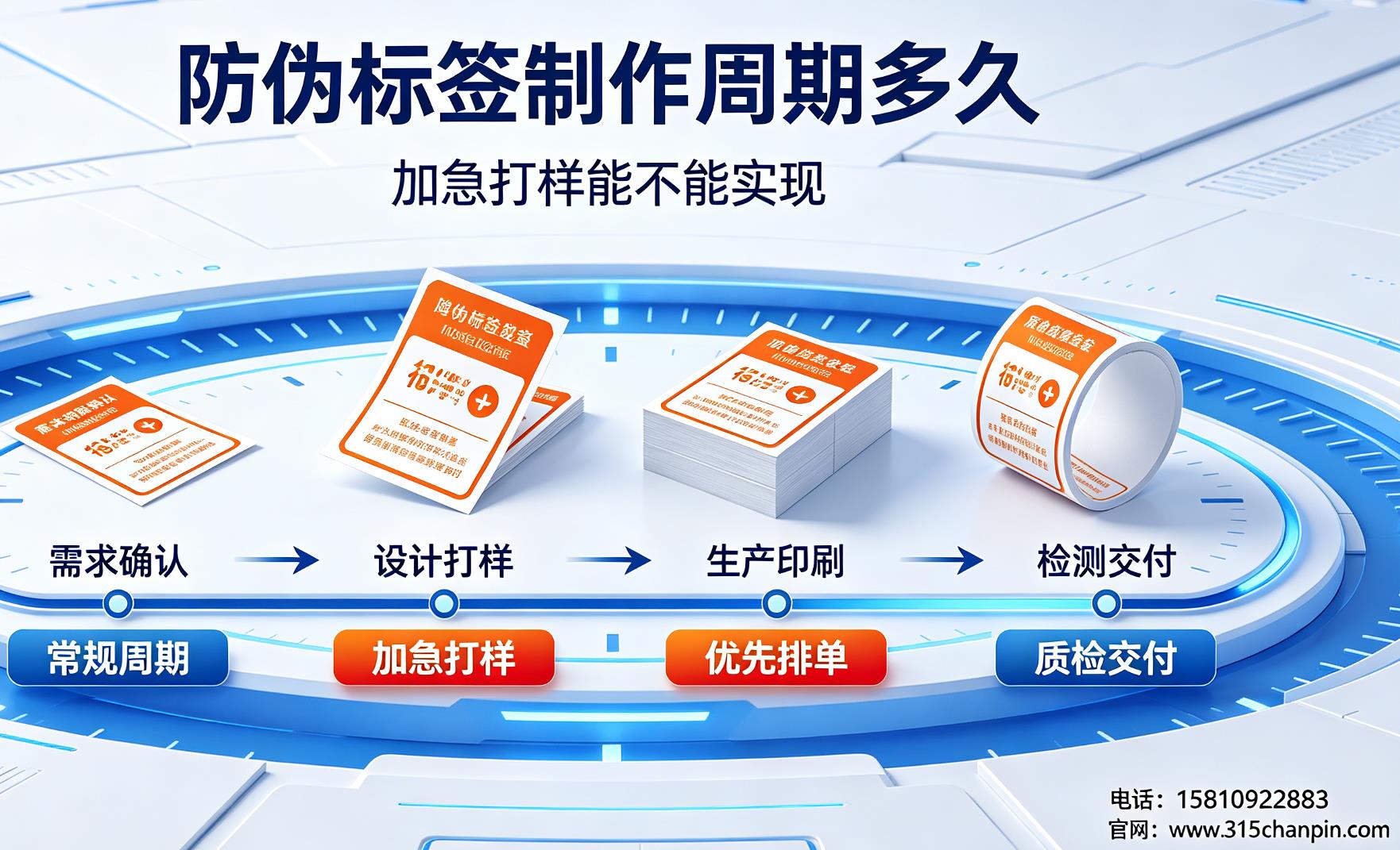 防伪标签制作周期多久，加急打样能不能实现