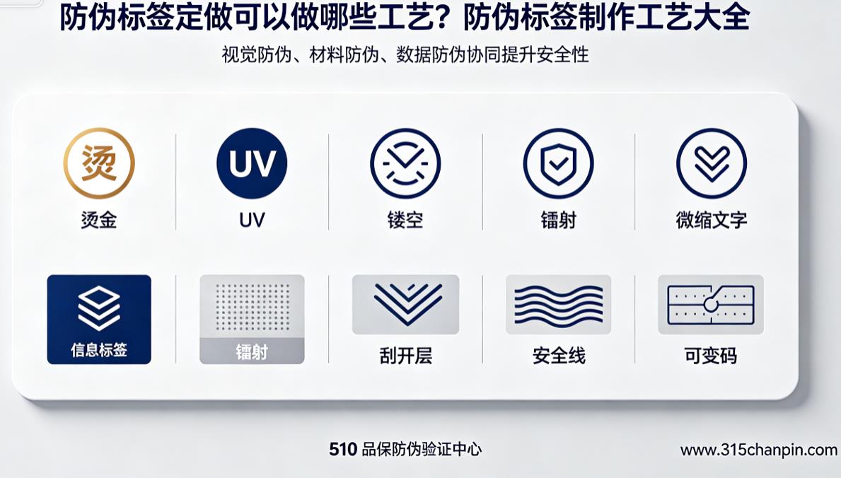 防伪标签定做可以做哪些工艺？防伪标签制作工艺大全
