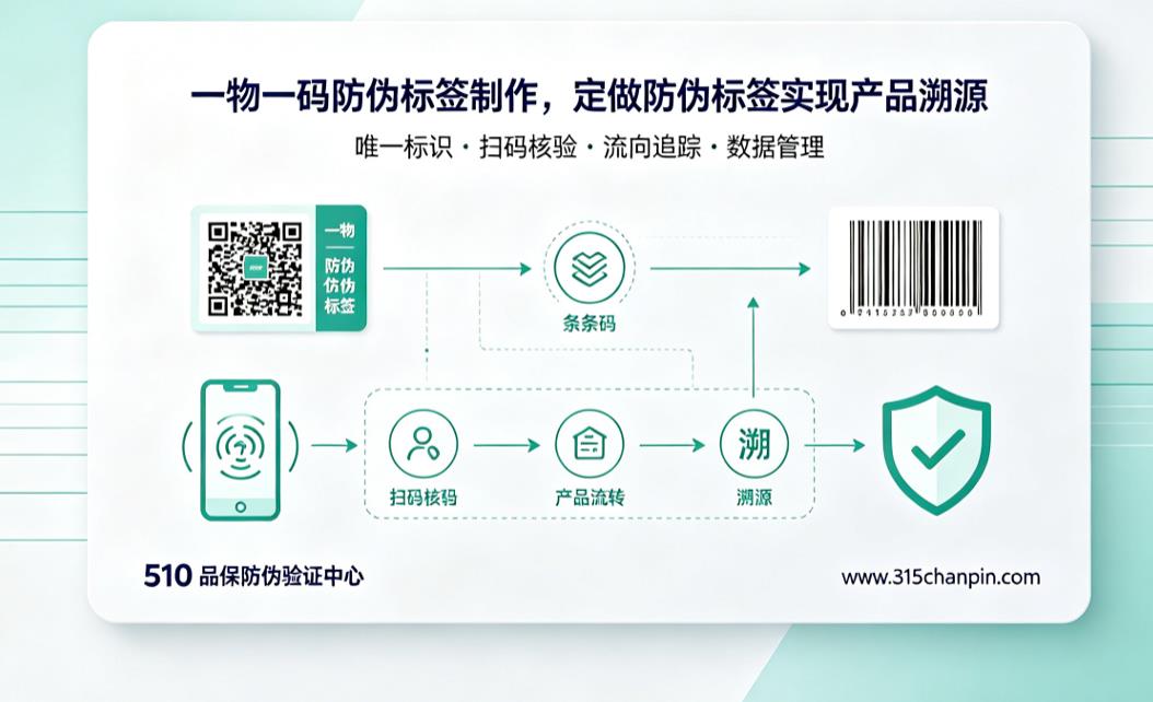  一物一码防伪标签制作，定做防伪标签实现产品溯源